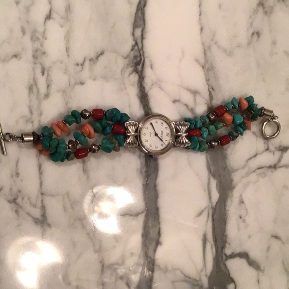 SOUTHWEST/AMERICAN INDIAN STYLE BRACELET WATCH - Picture 3 of 3